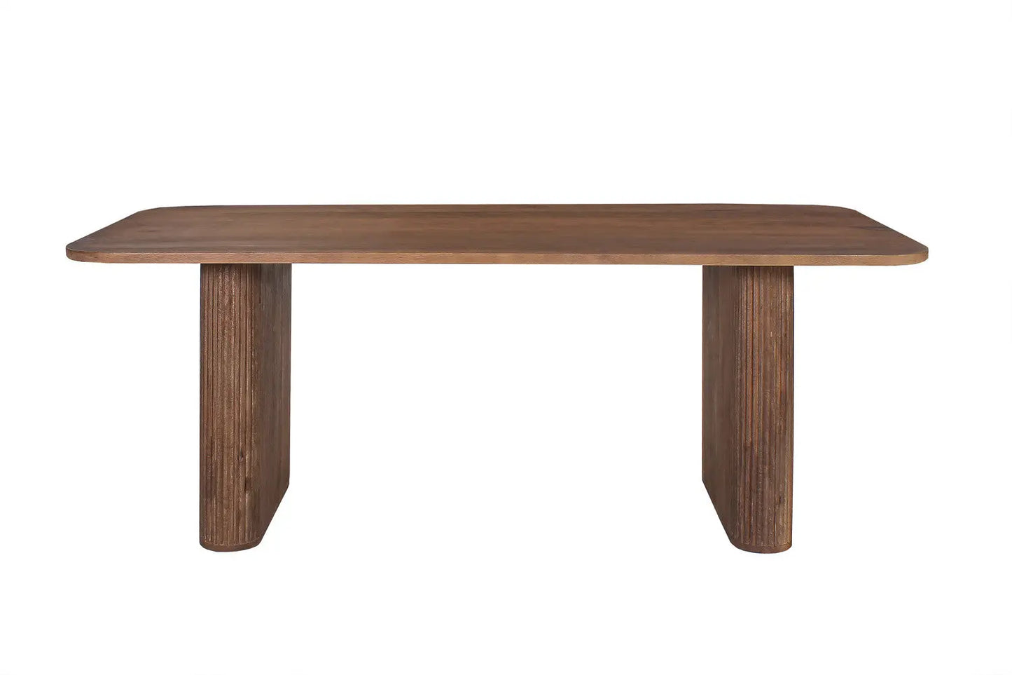 LÉOR - Table à manger Ovale en Bois de Manguier Brun Clair - 200 cm ROUSSEAU