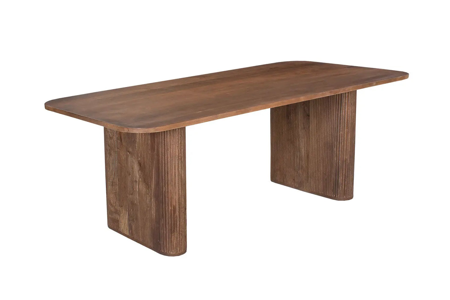 LÉOR - Table à manger Ovale en Bois de Manguier Brun Clair - 200 cm ROUSSEAU