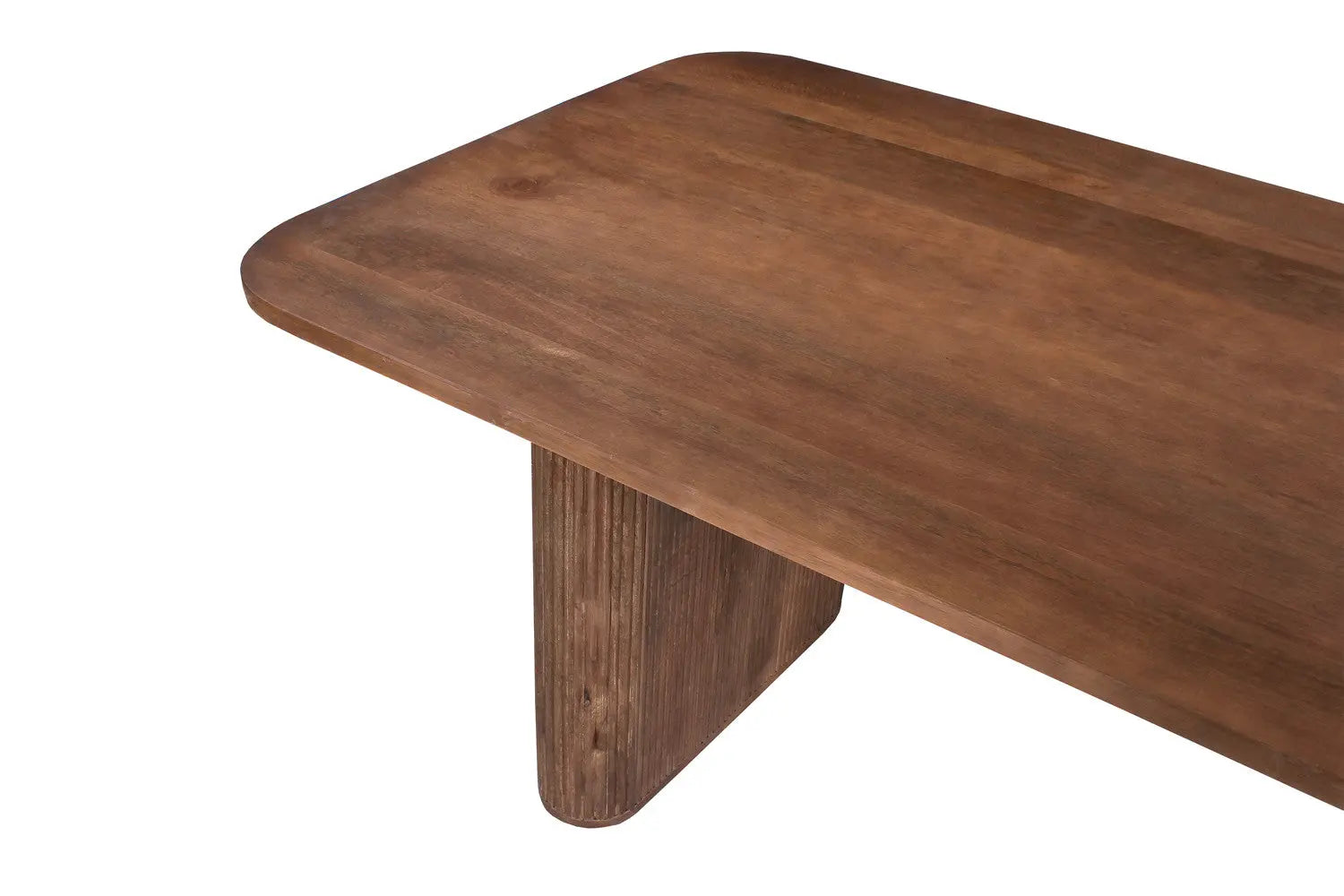 LÉOR - Table à manger Ovale en Bois de Manguier Brun Clair - 200 cm ROUSSEAU
