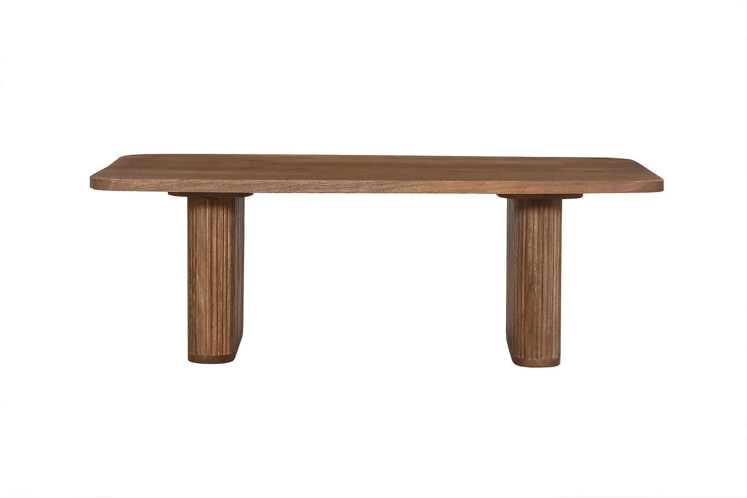 LÉOR - Table basse Bois de Manguier Brun Clair - 40 x 120 cm ROUSSEAU
