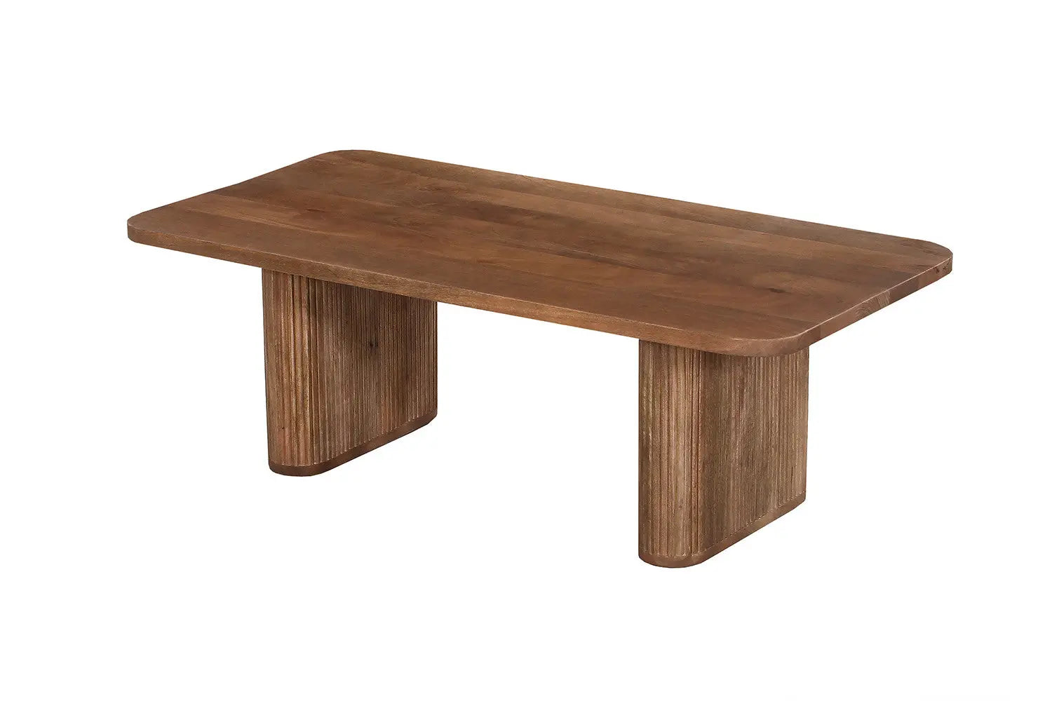 LÉOR - Table basse Bois de Manguier Brun Clair - 40 x 120 cm ROUSSEAU