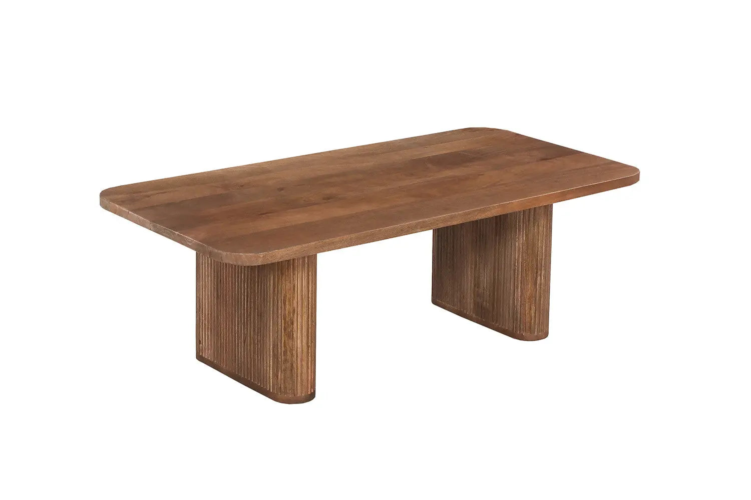 LÉOR - Table basse Bois de Manguier Brun Clair - 40 x 120 cm ROUSSEAU