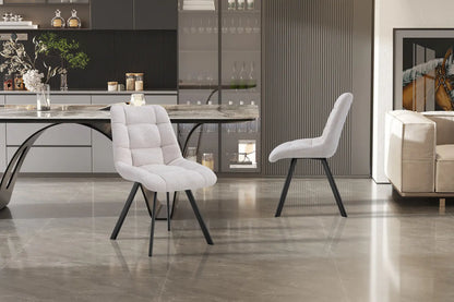 LIZA - Chaise de Salle à Manger - 52 x 61.5 cm - Beige ROUSSEAU