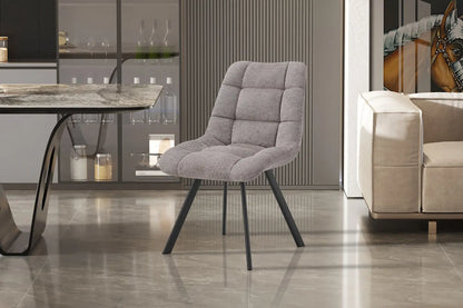 LIZA - Chaise de Salle à Manger - 52 x 61.5 cm - Gris clair ROUSSEAU