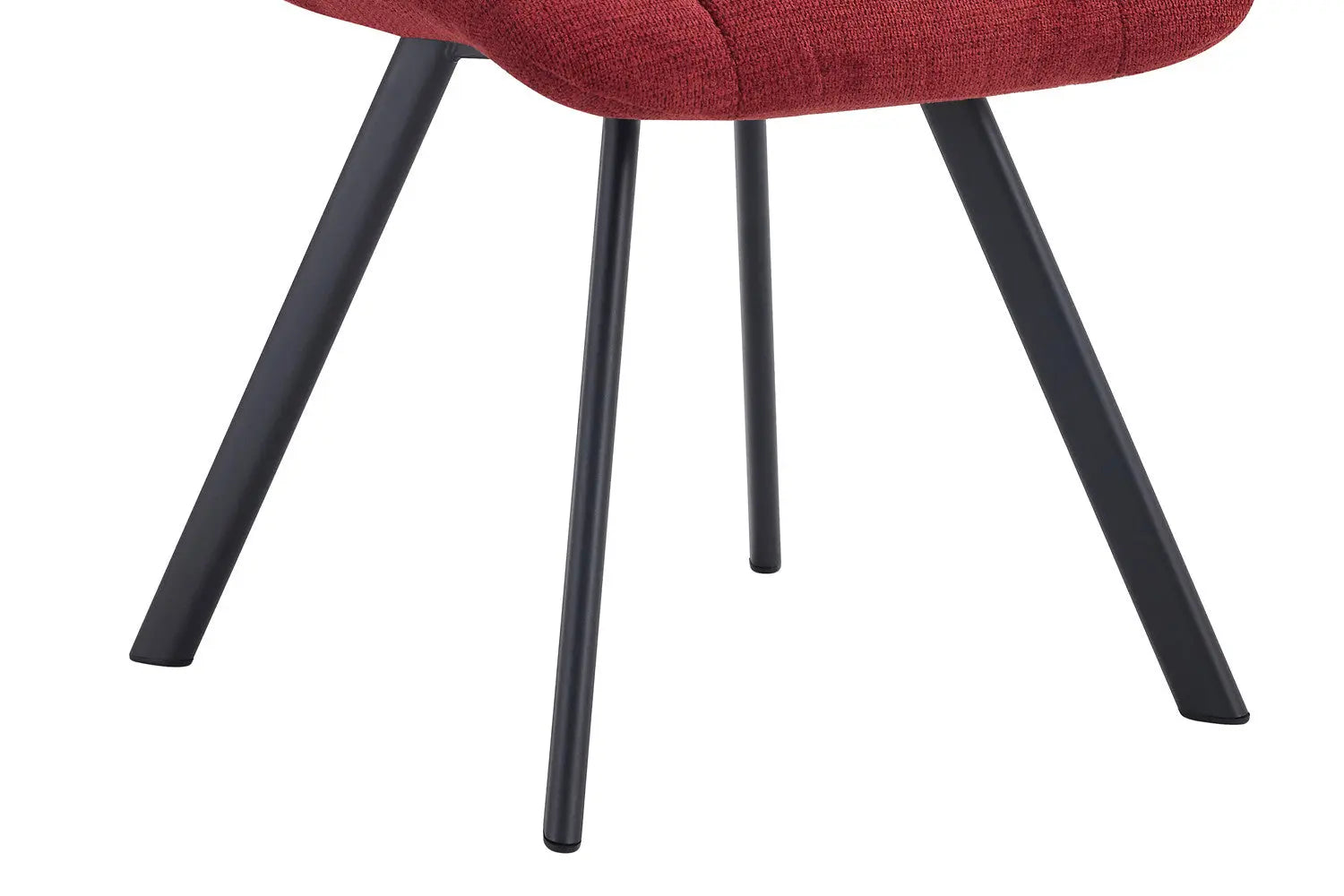 LIZA - Chaise de Salle à Manger - 52 x 61.5 cm - Rouge ROUSSEAU