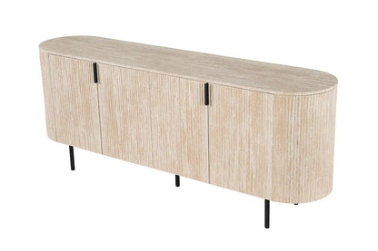 LYANE - Buffet Effet Travertin Beige - 200 cm ROUSSEAU