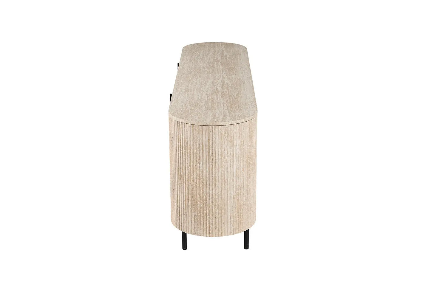 LYANE - Buffet Effet Travertin Beige - 200 cm ROUSSEAU