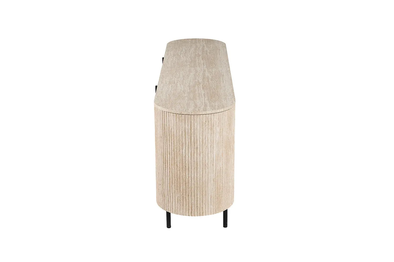 LYANE - Buffet Effet Travertin Beige - 200 cm ROUSSEAU