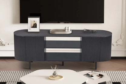 LYANE - Meuble TV - 160 cm - Effet Brun foncé ROUSSEAU