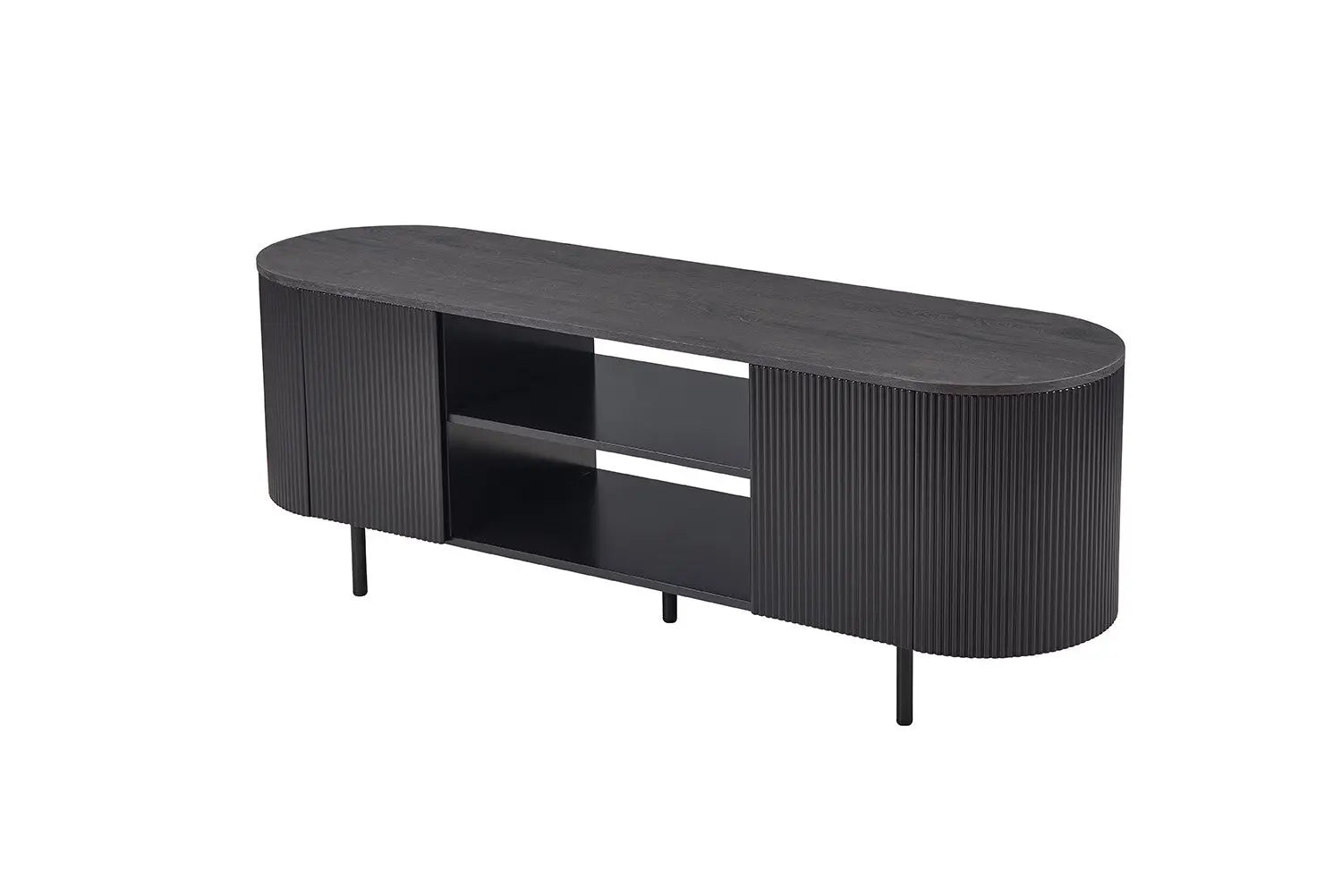 LYANE - Meuble TV - 160 cm - Effet Brun foncé ROUSSEAU