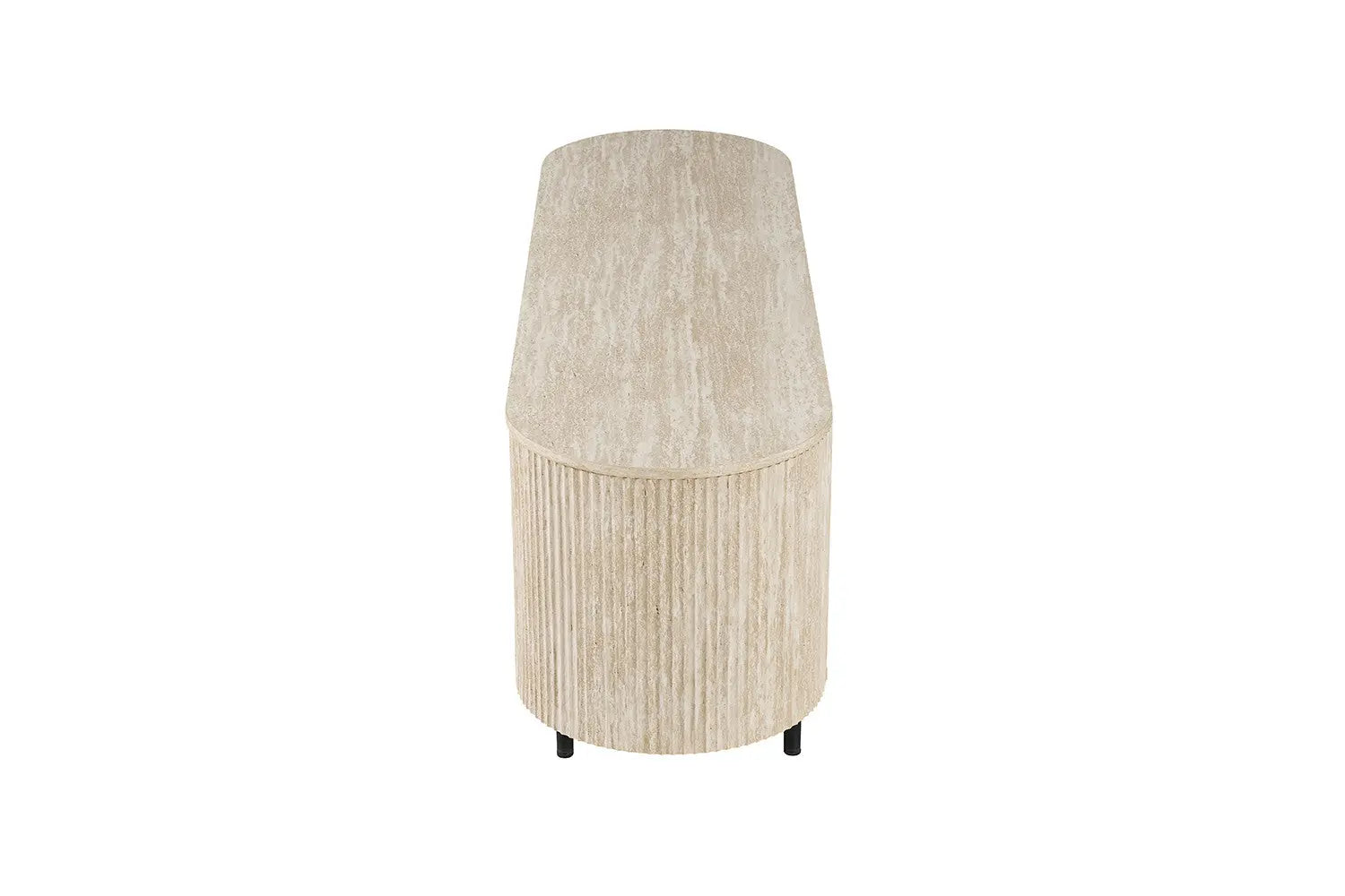 LYANE - Meuble TV - 160 cm - Effet Travertin Beige ROUSSEAU