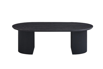 LYANE - Table Basse Ovale - 120 cm - Effet Brun foncé ROUSSEAU