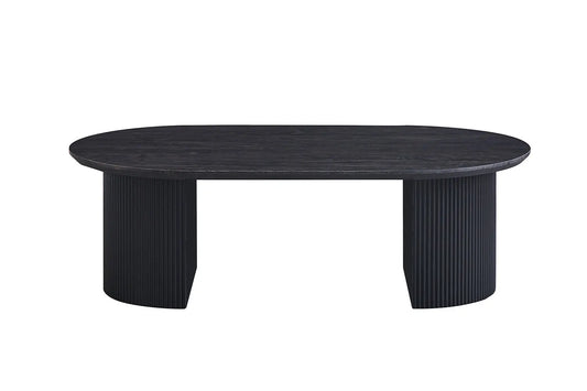 LYANE - Table Basse Ovale - 120 cm - Effet Brun foncé ROUSSEAU