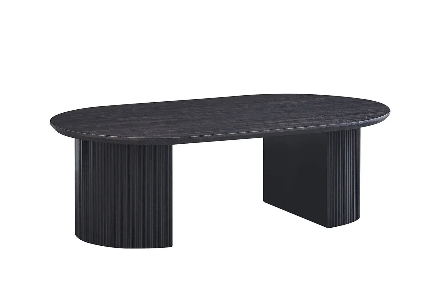 LYANE - Table Basse Ovale - 120 cm - Effet Brun foncé ROUSSEAU