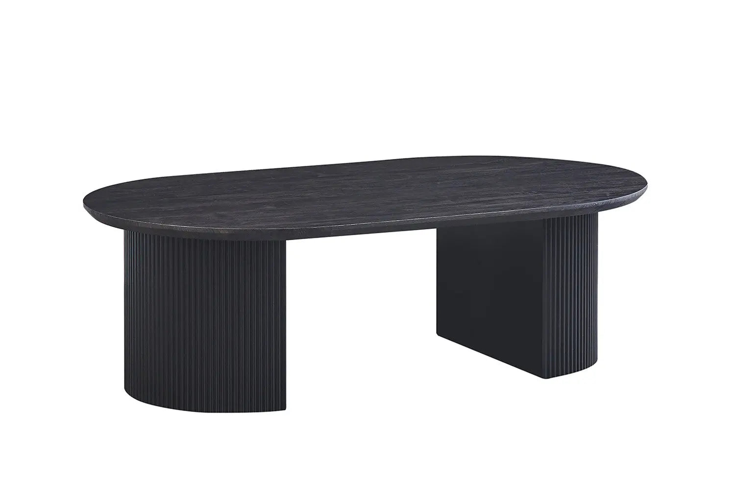 LYANE - Table Basse Ovale - 120 cm - Effet Brun foncé ROUSSEAU