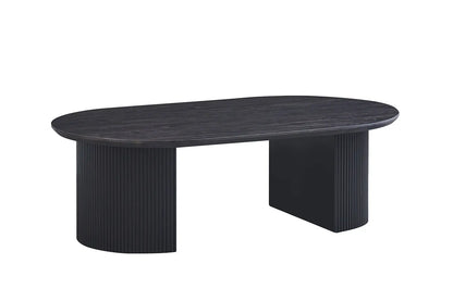 LYANE - Table Basse Ovale - 120 cm - Effet Brun foncé ROUSSEAU
