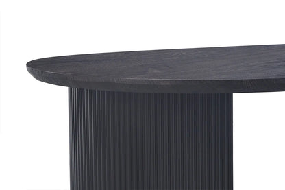 LYANE - Table Basse Ovale - 120 cm - Effet Brun foncé ROUSSEAU
