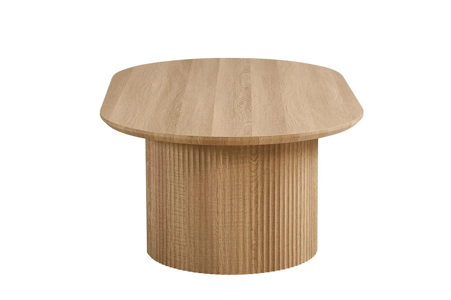 LYANE - Table Basse Ovale - 120 cm - Effet Chêne Naturel ROUSSEAU