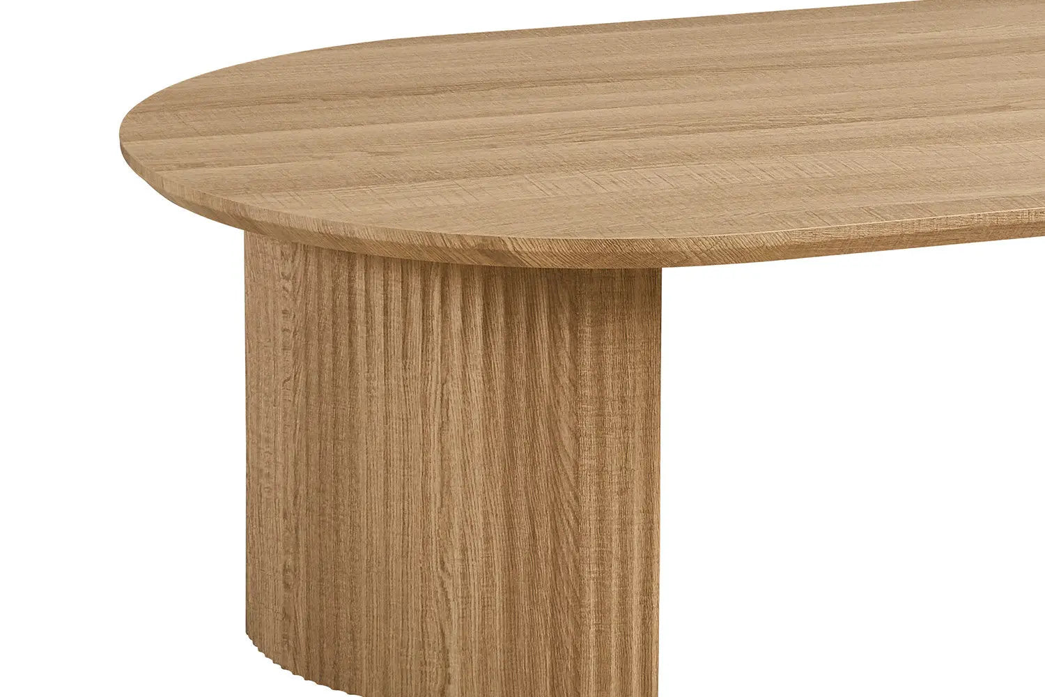 LYANE - Table Basse Ovale - 120 cm - Effet Chêne Naturel ROUSSEAU