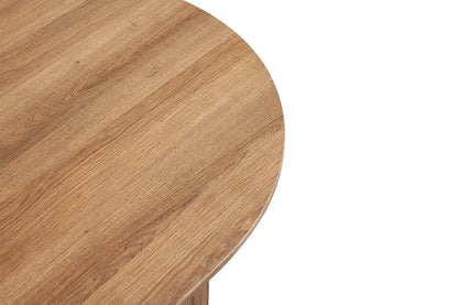 LYANE - Table Basse Ovale - 120 cm - Effet Chêne Vieilli ROUSSEAU