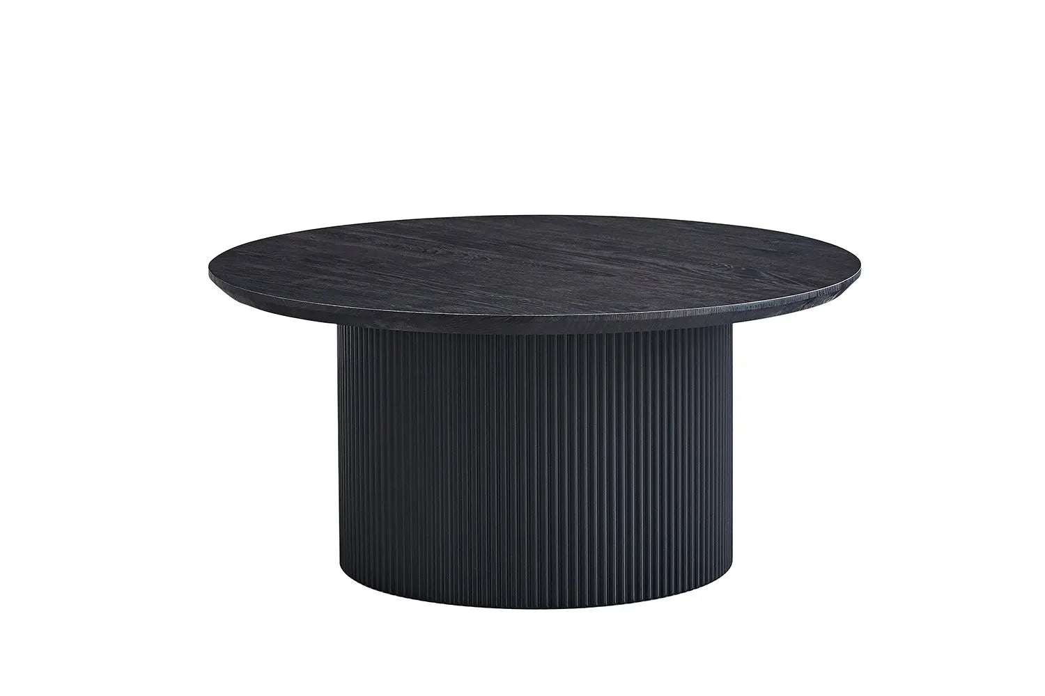 LYANE - Table Basse Ronde - 80 cm - Effet Brun foncé ROUSSEAU
