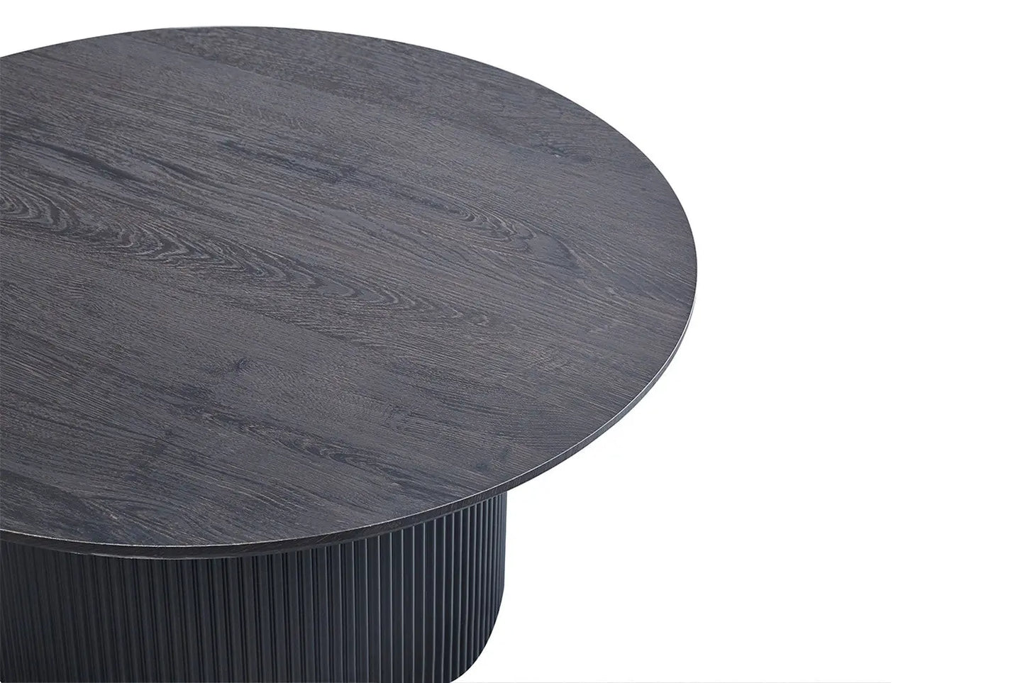 LYANE - Table Basse Ronde - 80 cm - Effet Brun foncé ROUSSEAU