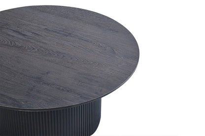 LYANE - Table Basse Ronde - 80 cm - Effet Brun foncé ROUSSEAU