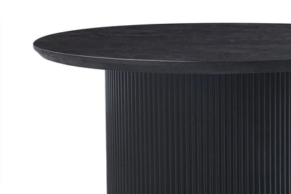LYANE - Table Basse Ronde - 80 cm - Effet Brun foncé ROUSSEAU