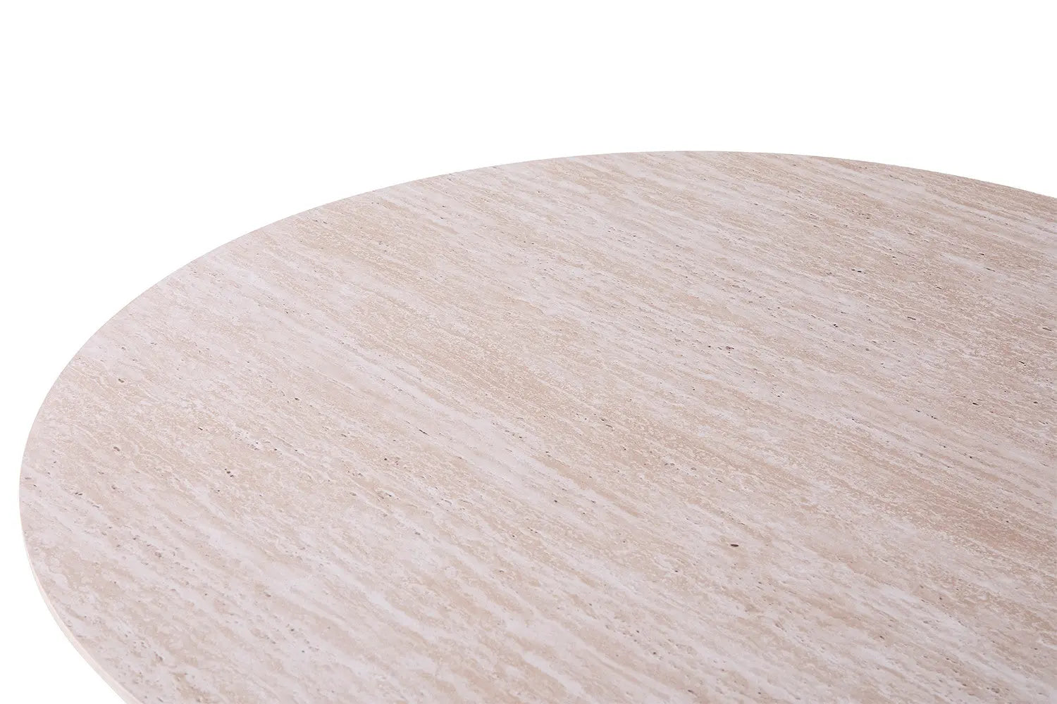 LYANE - Table à Manger Ovale - 200 ou 220 cm - Effet Travertin Beige, 200 cm ROUSSEAU