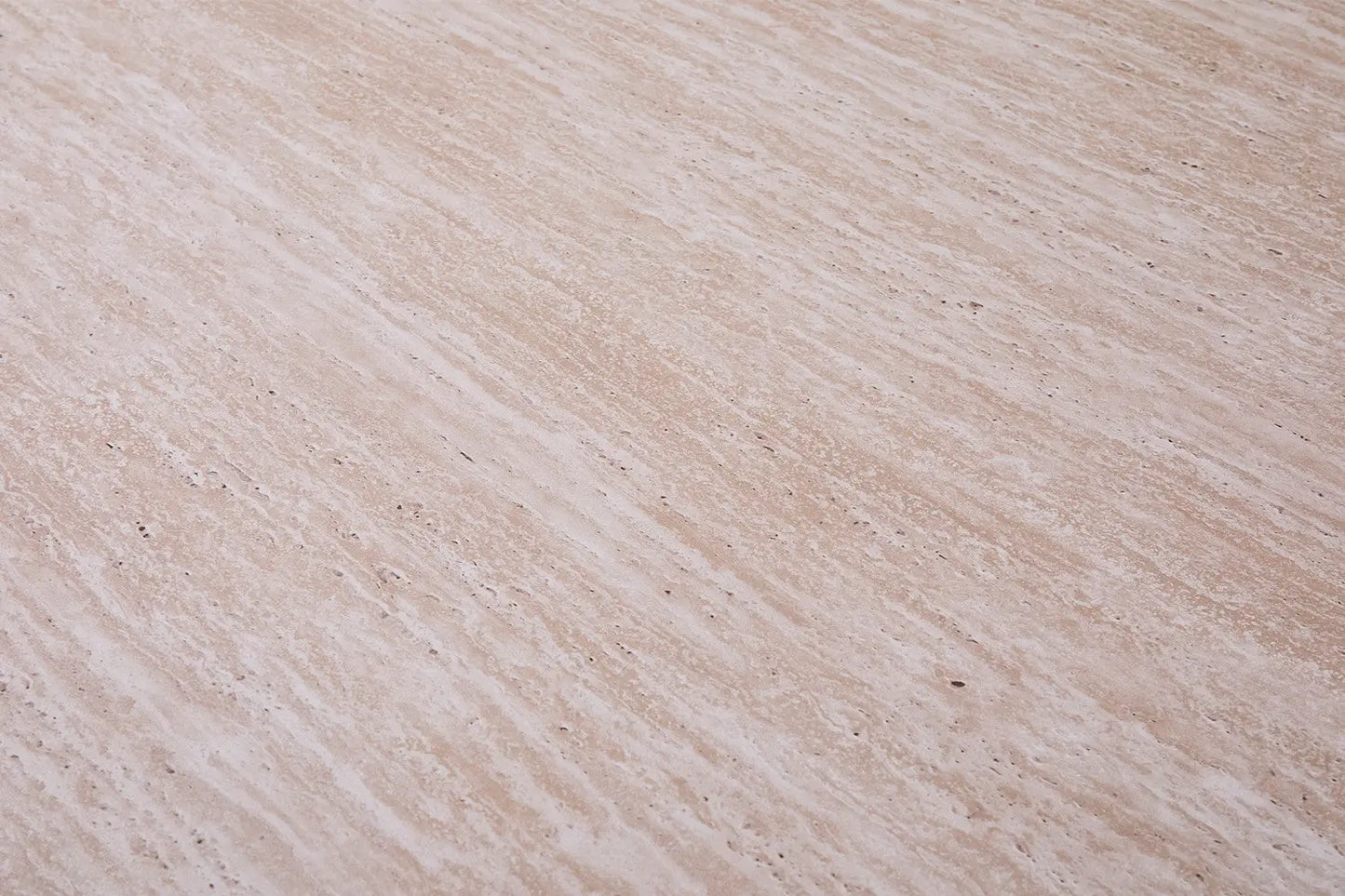 LYANE - Table à Manger Ovale - 200 ou 220 cm - Effet Travertin Beige, 200 cm ROUSSEAU