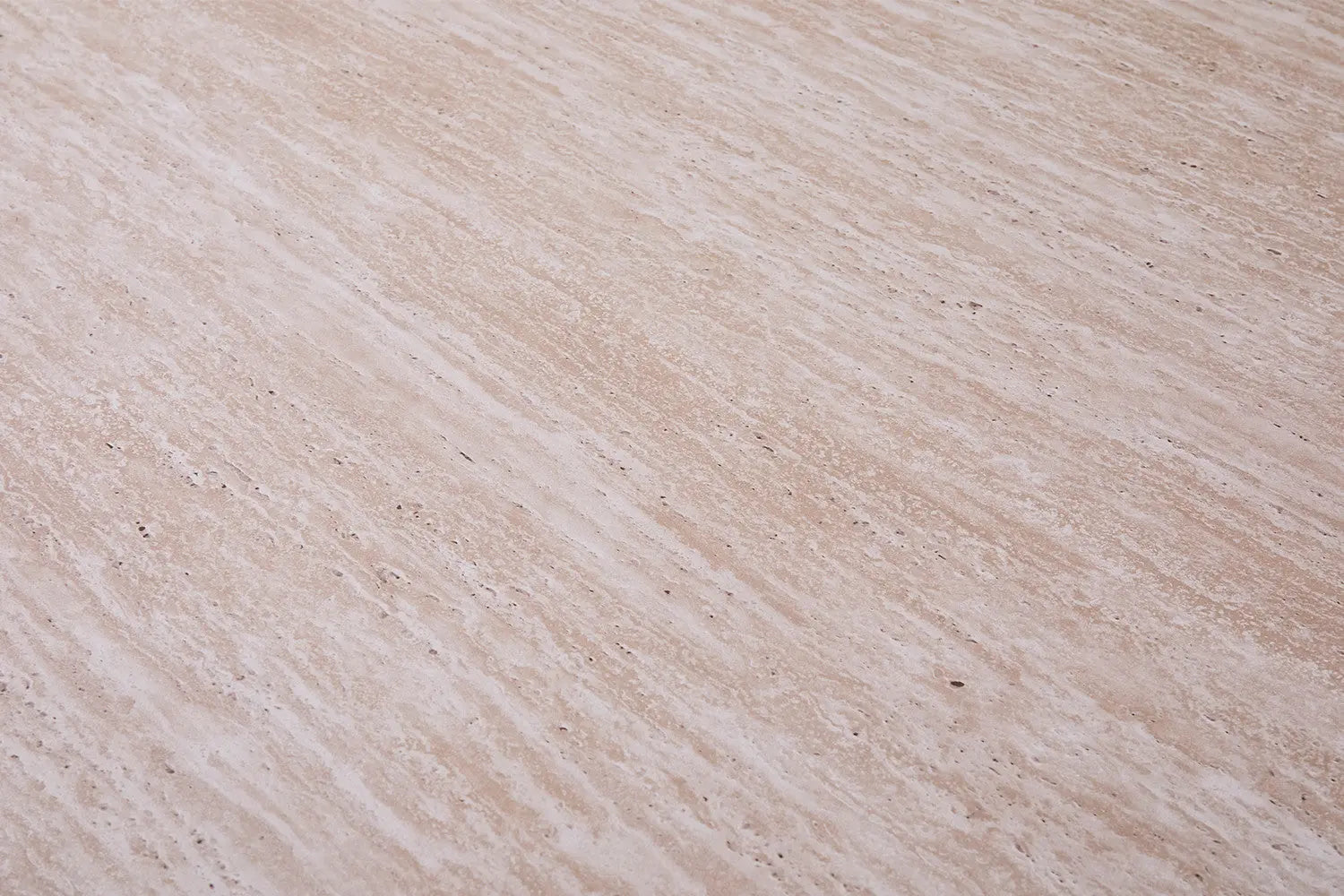 LYANE - Table à Manger Ovale - 200 ou 220 cm - Effet Travertin Beige, 200 cm ROUSSEAU