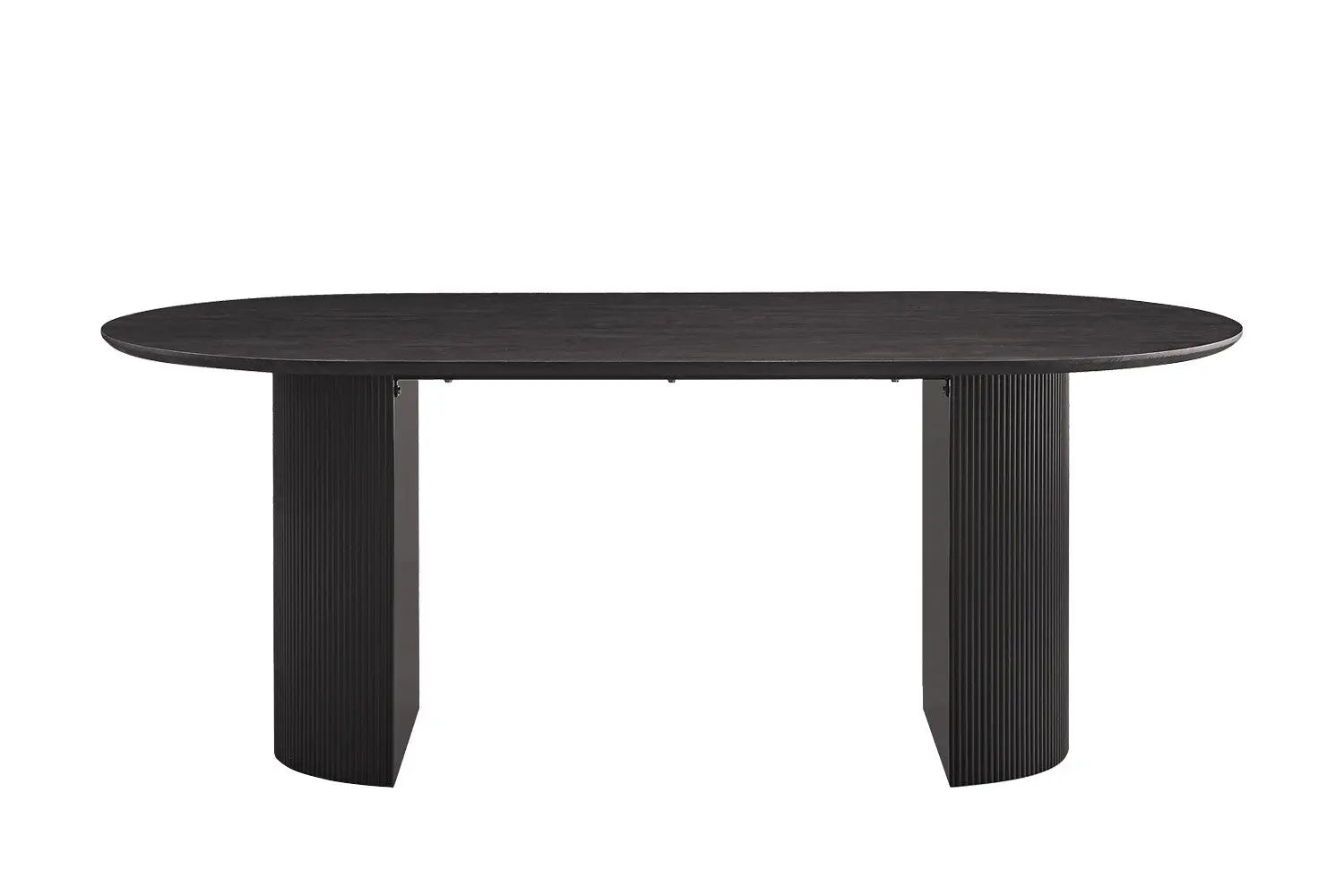 LYANE - Table à Manger Ovale - Effet Brun foncé - 200 cm ROUSSEAU