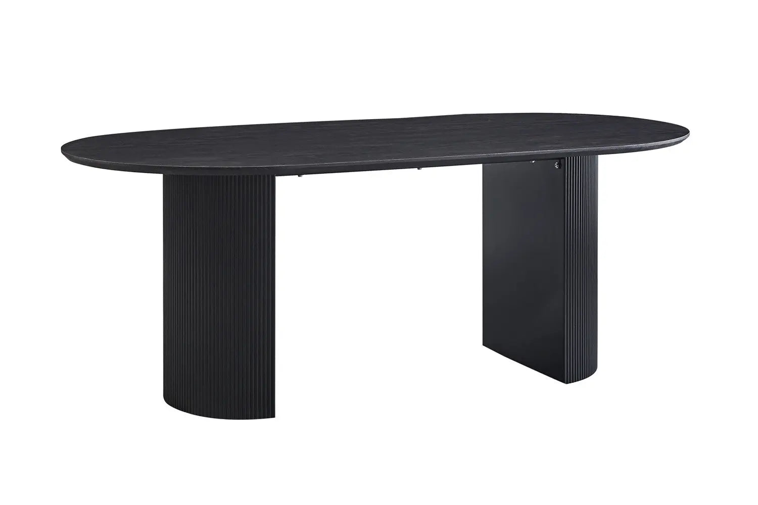 LYANE - Table à Manger Ovale - Effet Brun foncé - 200 cm ROUSSEAU