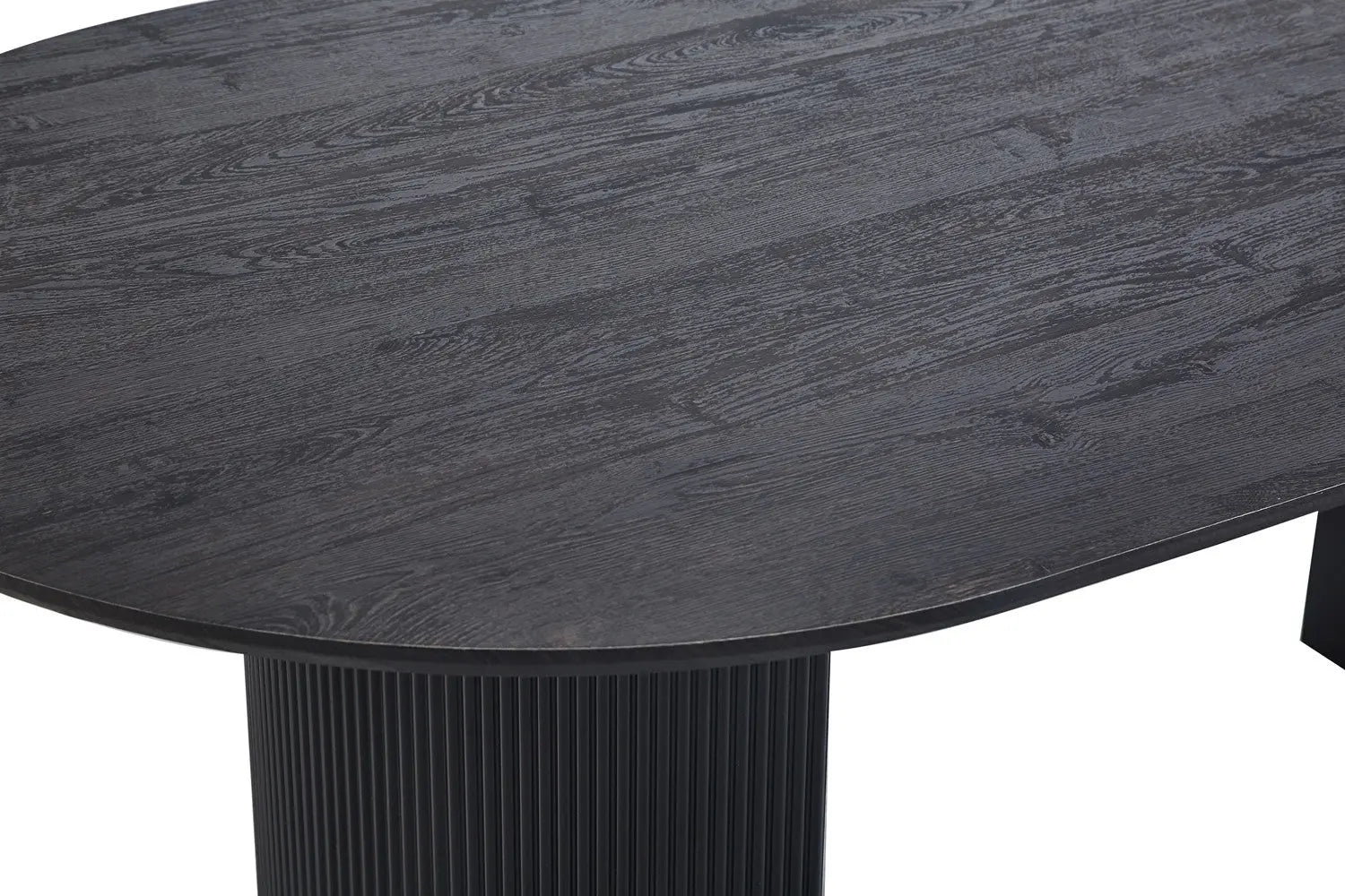LYANE - Table à Manger Ovale - Effet Brun foncé - 200 cm ROUSSEAU
