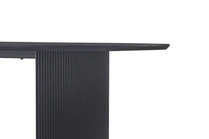 LYANE - Table à Manger Ovale - Effet Brun foncé - 200 cm ROUSSEAU