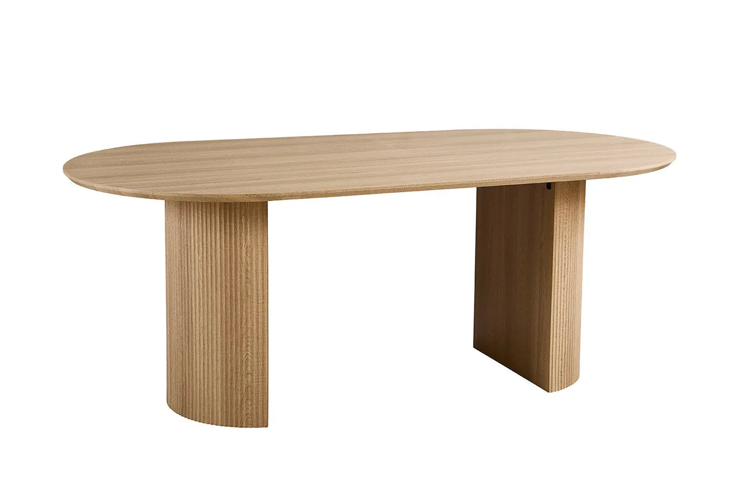 LYANE - Table à Manger Ovale - Effet Chêne Naturel - 200 cm ROUSSEAU