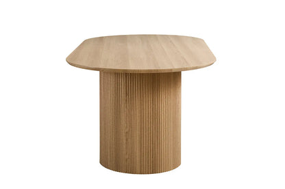 LYANE - Table à Manger Ovale - Effet Chêne Naturel - 200 cm ROUSSEAU