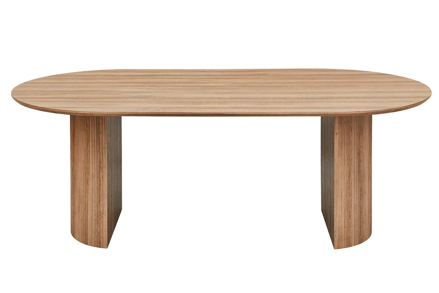 LYANE - Table à Manger Ovale - Effet Chêne Vieilli - 220 cm ROUSSEAU
