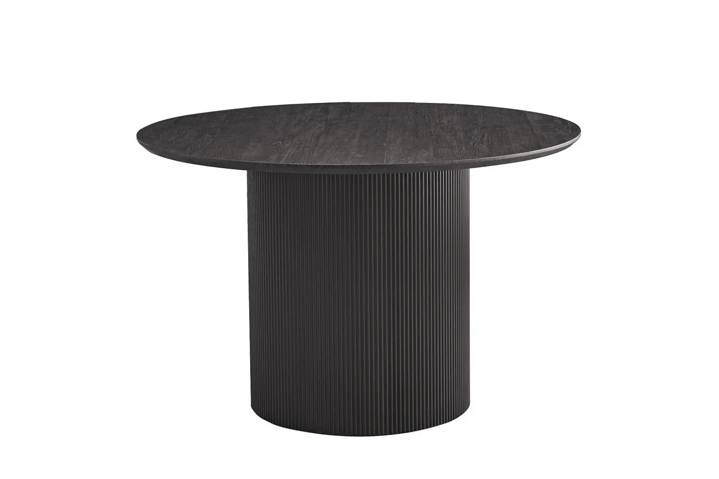 LYANE - Table à Manger Ronde - 120 cm - Effet Brun foncé ROUSSEAU