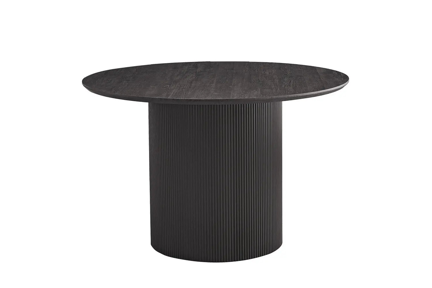 LYANE - Table à Manger Ronde - 120 cm - Effet Brun foncé ROUSSEAU