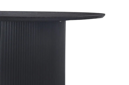 LYANE - Table à Manger Ronde - 120 cm - Effet Brun foncé ROUSSEAU