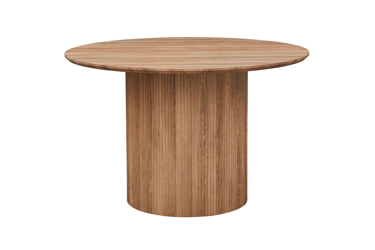 LYANE - Table à Manger Ronde - 120 cm - Effet Chêne Vieilli ROUSSEAU