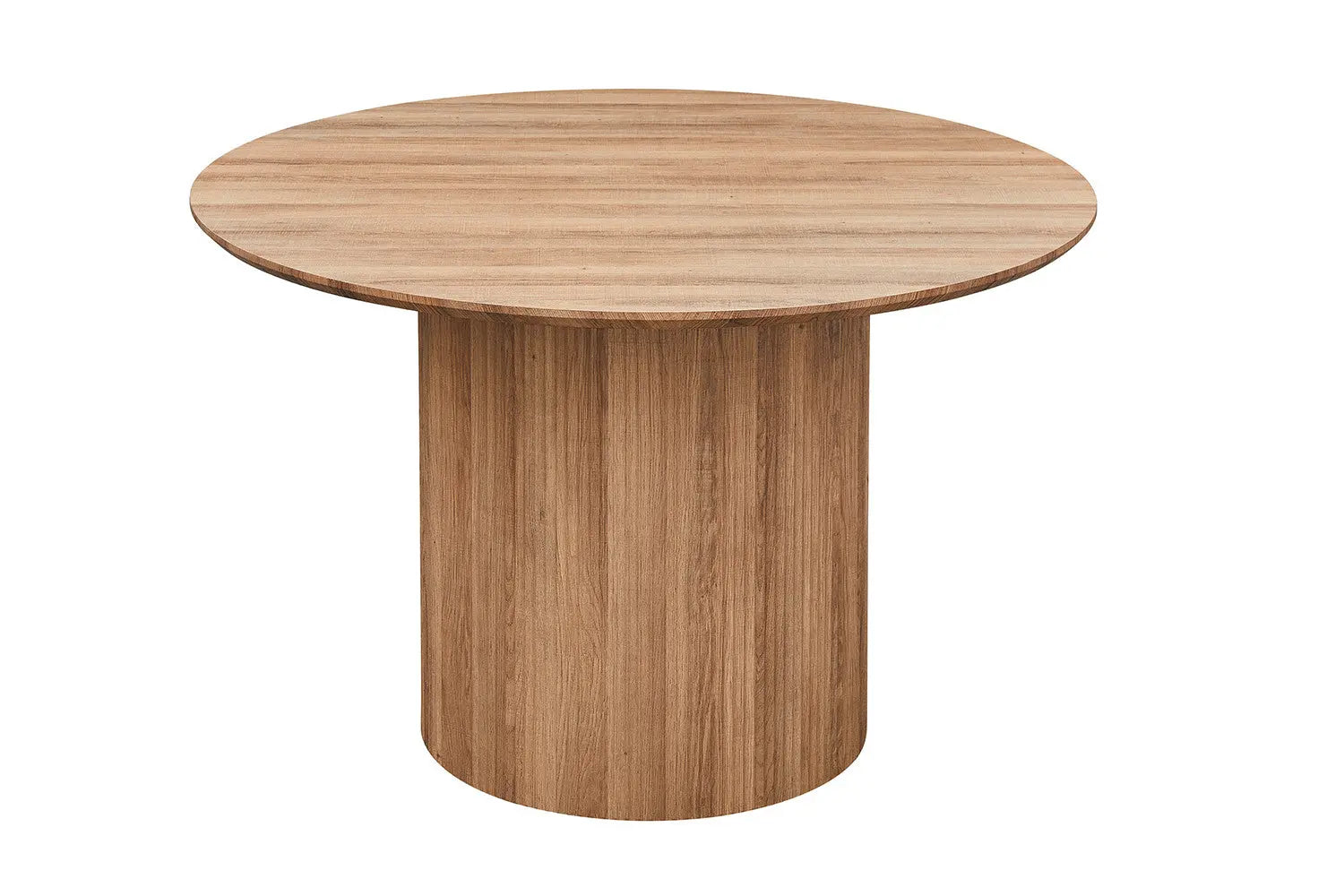 LYANE - Table à Manger Ronde - 120 cm - Effet Chêne Vieilli ROUSSEAU