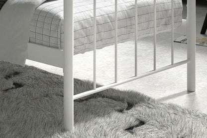 Lit 90x200 avec sommier Métal Blanc SORAYA ROUSSEAU