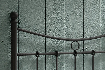 Lit 90x200 avec sommier Métal Noir SORAYA ROUSSEAU