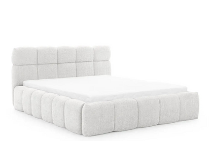 Lit Coffre BUBBLE Chenille Écru 140 x 190 cm MAISON DES MEUBLES
