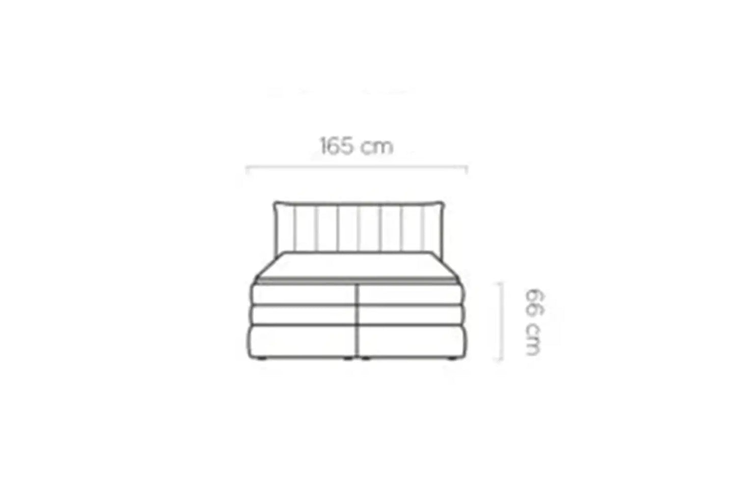 Lit Coffre Box Spring AMBER avec Matelas Bonell - 140 x 200 cm WERSAL