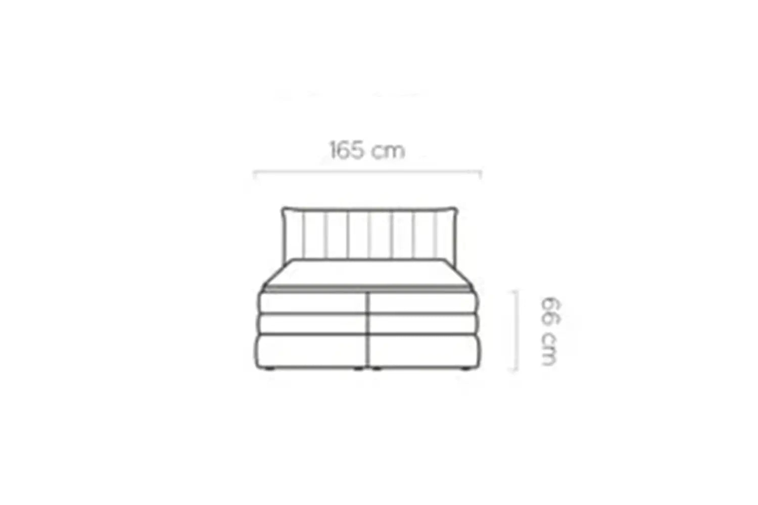 Lit Coffre Box Spring AMBER avec Matelas Bonell - 140 x 200 cm WERSAL