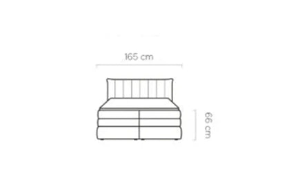 Lit Coffre Box Spring AMBER avec Matelas Bonell - 140 x 200 cm WERSAL