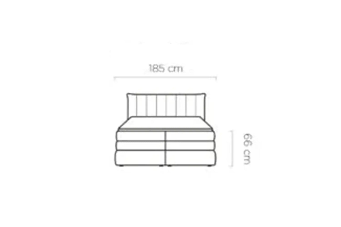 Lit Coffre Box Spring AMBER avec Matelas Bonell - 160 x 200 cm WERSAL